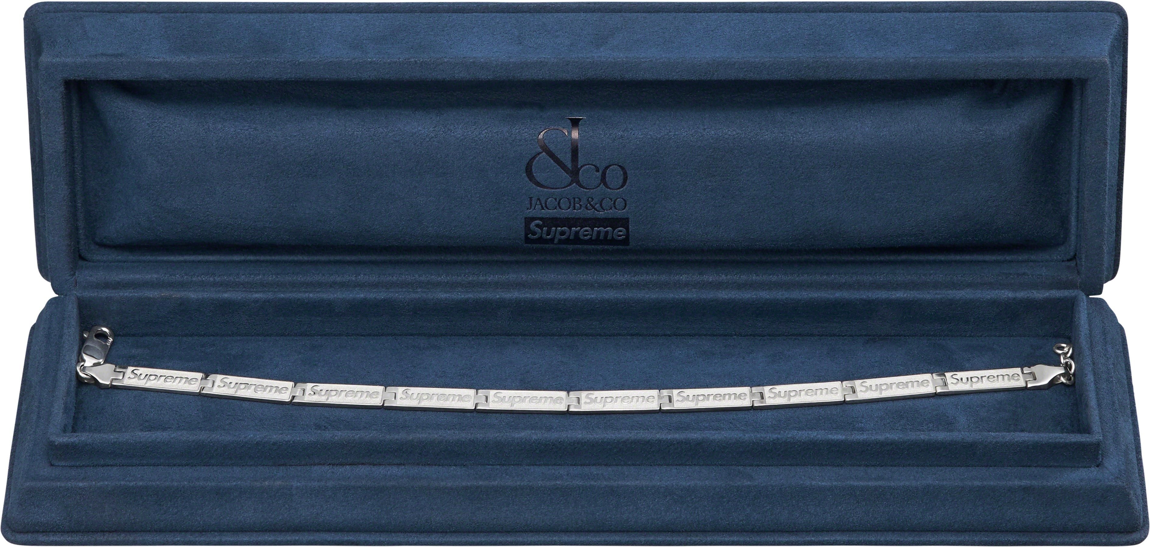Supreme®/Jacob & Co Logo Link Bracelet (Sterling Silver) view 2